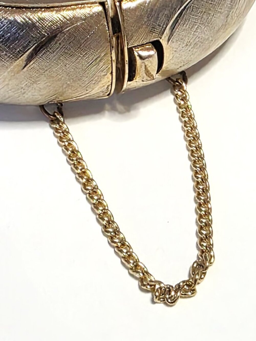 Gold-tone hinged cuff bangle - Picture 3 of 7